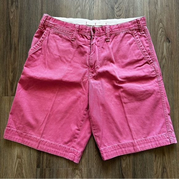 Polo Ralph Lauren Mens Vintage Shorts 32 Pink Flat Front Classic Preppy Cotton - Picture 1 of 9